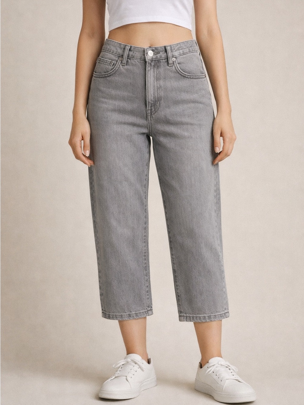 Madewell Gray Cropped Utility Jeans P27 – GUC, 25” Inseam